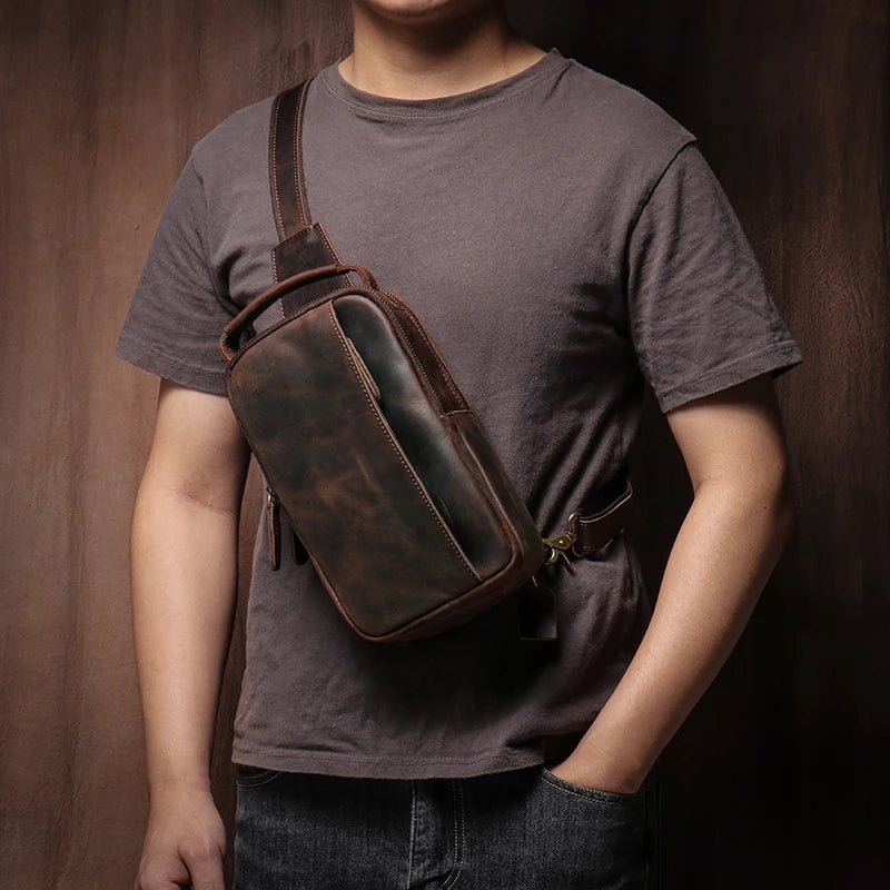 Sacoche Homme Cuir "L'Escapade" - Restaur Cuirs