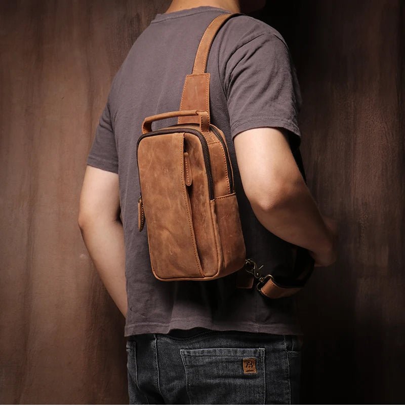 Sacoche Homme Cuir "L'Escapade" - Restaur Cuirs