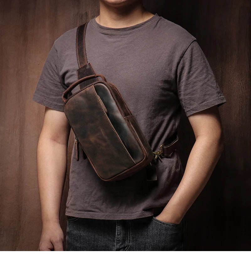 Sacoche Homme Cuir "L'Escapade" - Restaur Cuirs