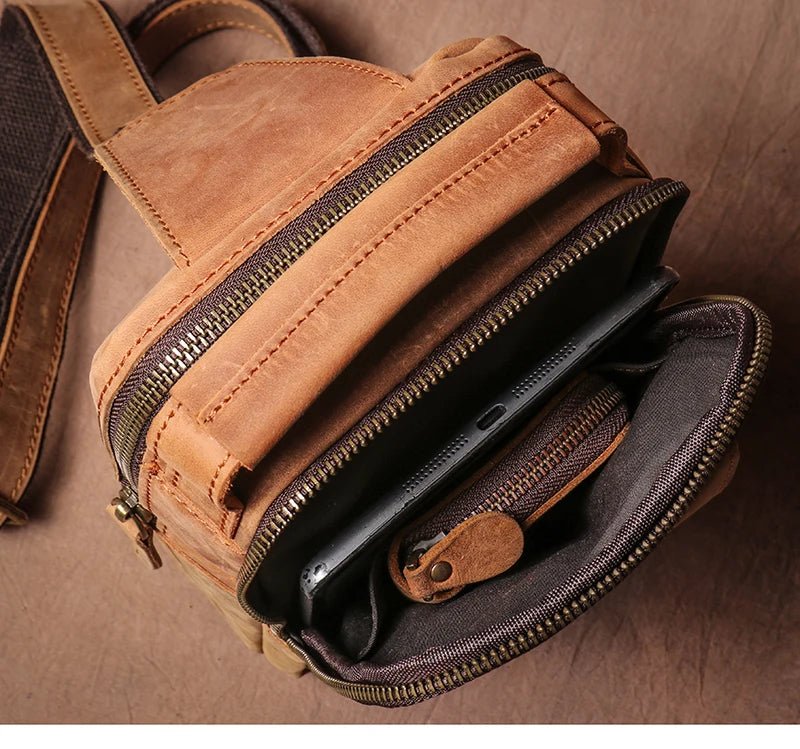 Sacoche Homme Cuir "L'Escapade" - Restaur Cuirs