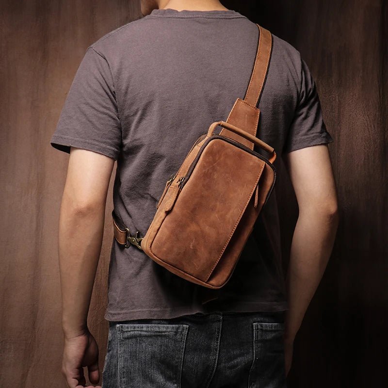 Sacoche Homme Cuir "L'Escapade" - Restaur Cuirs