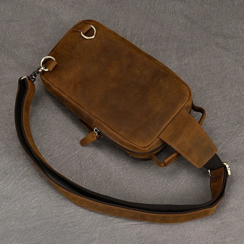 Sacoche Homme Cuir multifonction "Le Dynamo" - Restaur Cuirs