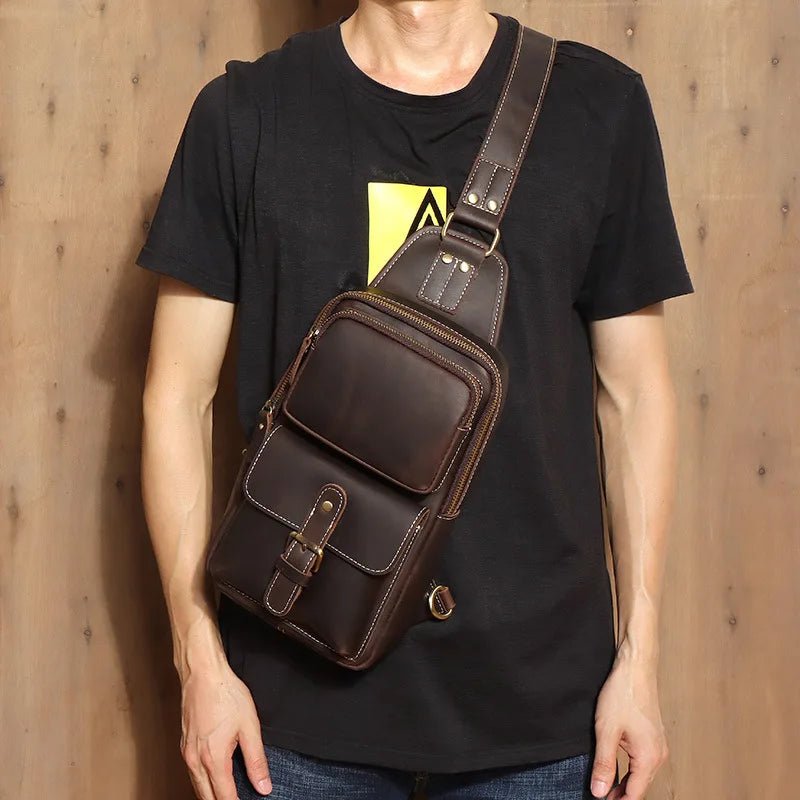 Sacoche Homme Cuir multifonction "Le Dynamo" - Restaur Cuirs