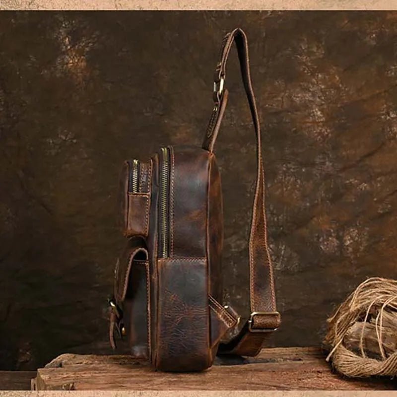 Sacoche Homme Cuir multifonction "Le Dynamo" - Restaur Cuirs