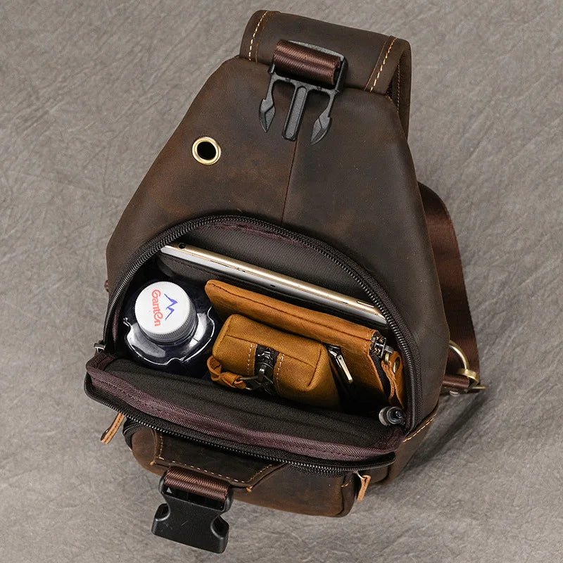 Sacoche Homme Cuir multifonction "Le Dynamo" - Restaur Cuirs