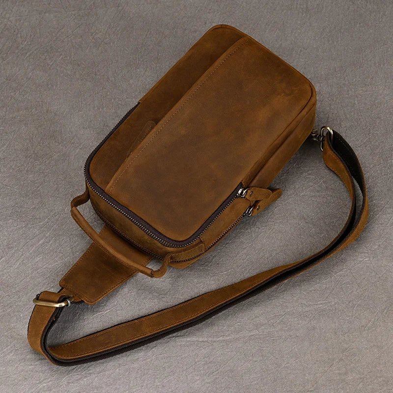Sacoche Homme Cuir multifonction "Le Dynamo" - Restaur Cuirs