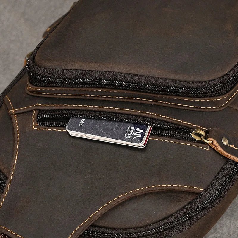 Sacoche Homme Cuir multifonction "Le Dynamo" - Restaur Cuirs