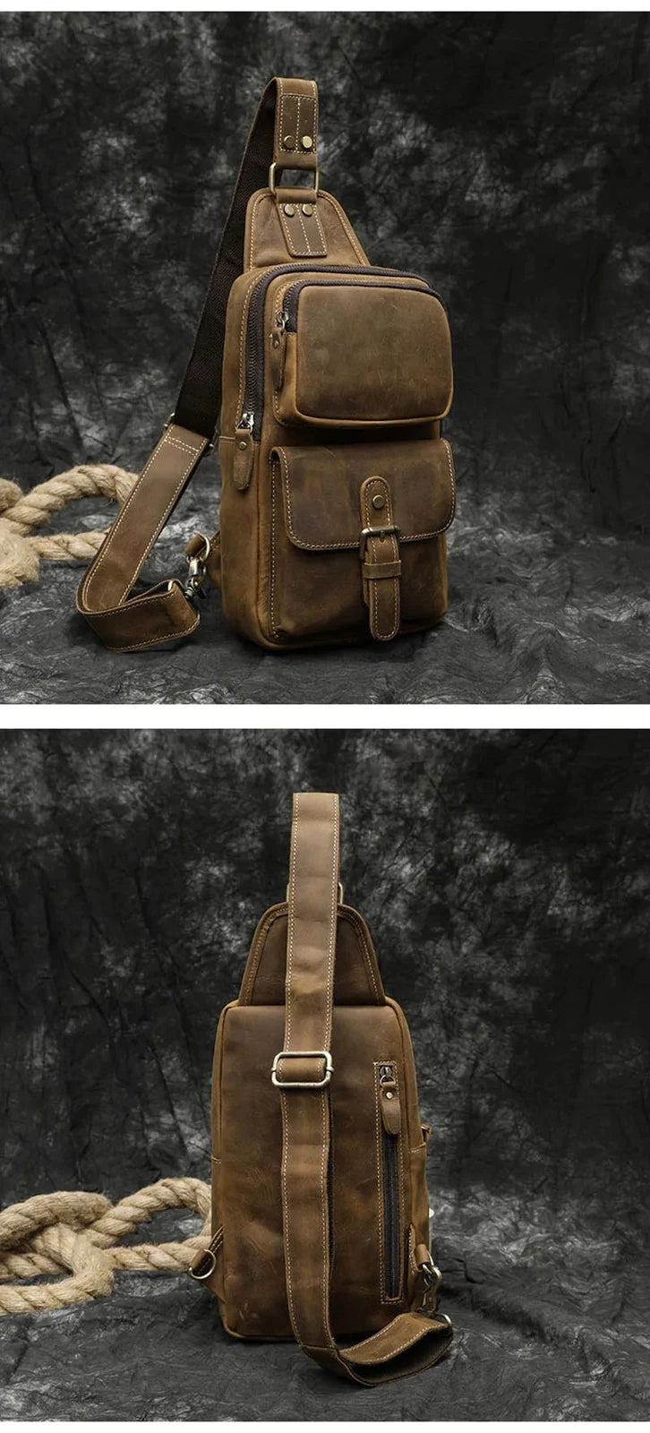 Sacoche Homme Cuir multifonction "Le Dynamo" - Restaur Cuirs