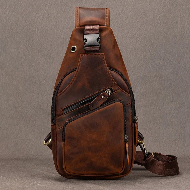 Sacoche Homme Cuir multifonction "Le Dynamo" - Restaur Cuirs