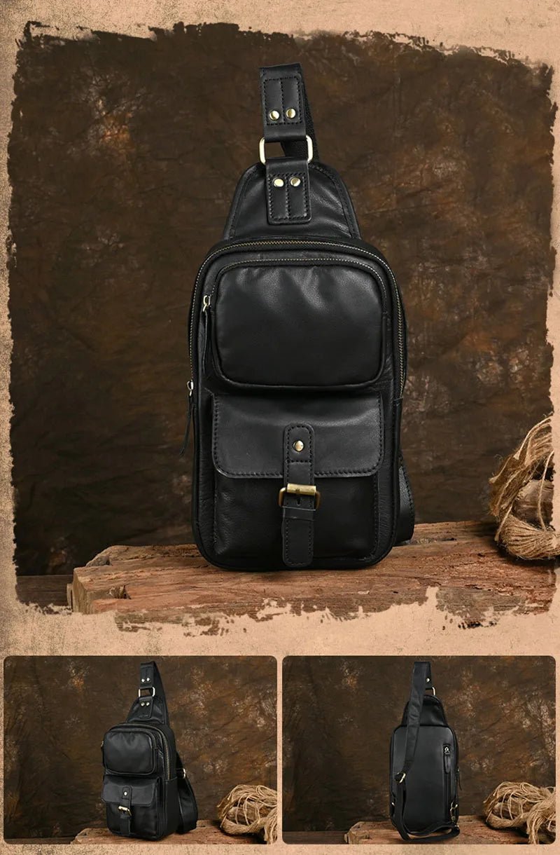 Sacoche Homme Cuir multifonction "Le Dynamo" - Restaur Cuirs
