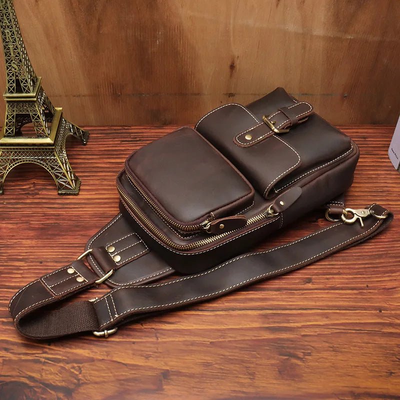 Sacoche Homme Cuir multifonction "Le Dynamo" - Restaur Cuirs