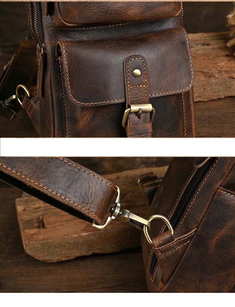 Sacoche Homme Cuir multifonction "Le Dynamo" - Restaur Cuirs