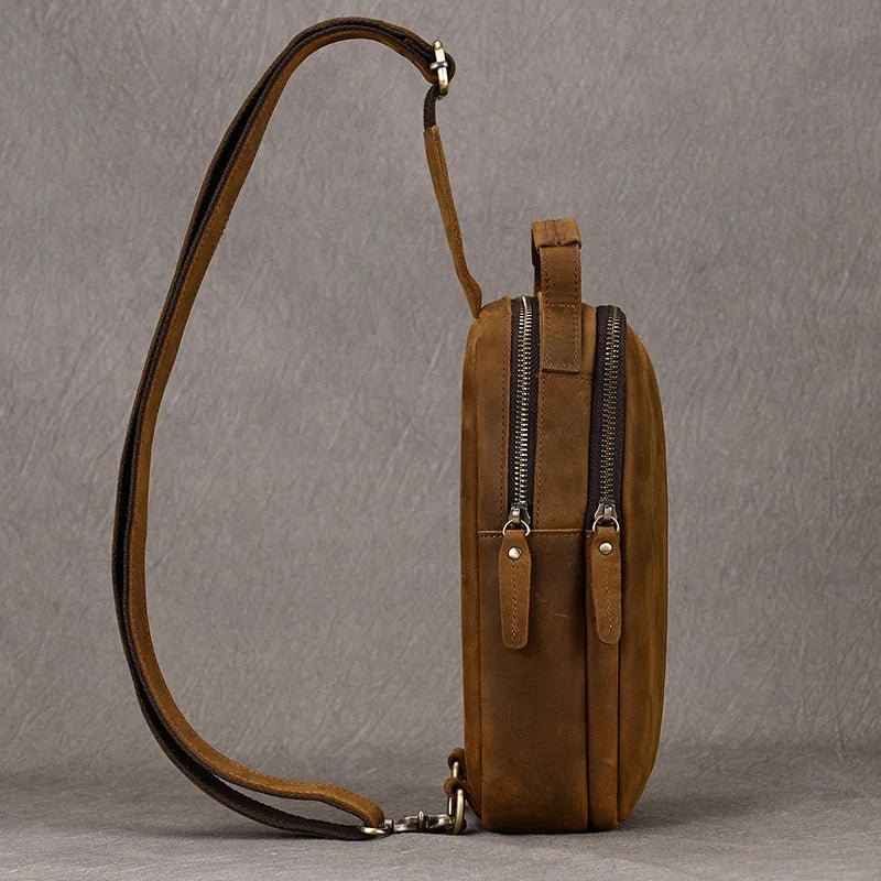 Sacoche Homme Cuir multifonction "Le Dynamo" - Restaur Cuirs