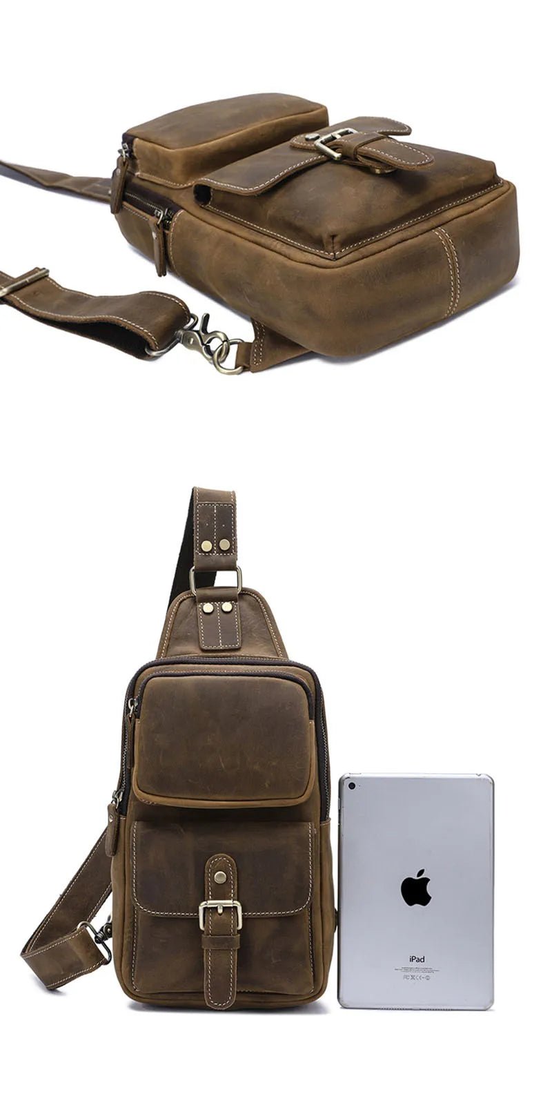 Sacoche Homme Cuir multifonction "Le Dynamo" - Restaur Cuirs