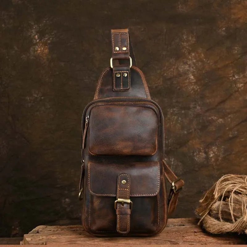 Sacoche Homme Cuir multifonction "Le Dynamo" - Restaur Cuirs