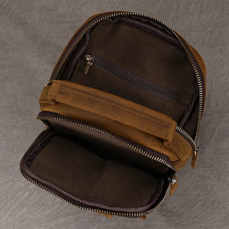 Sacoche Homme Cuir multifonction "Le Dynamo" - Restaur Cuirs