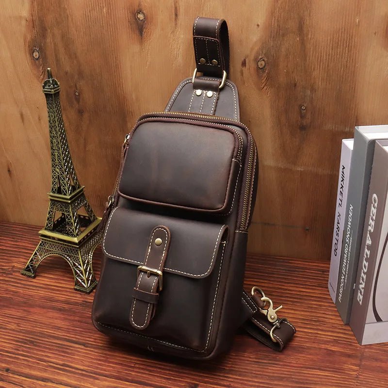 Sacoche Homme Cuir multifonction "Le Dynamo" - Restaur Cuirs