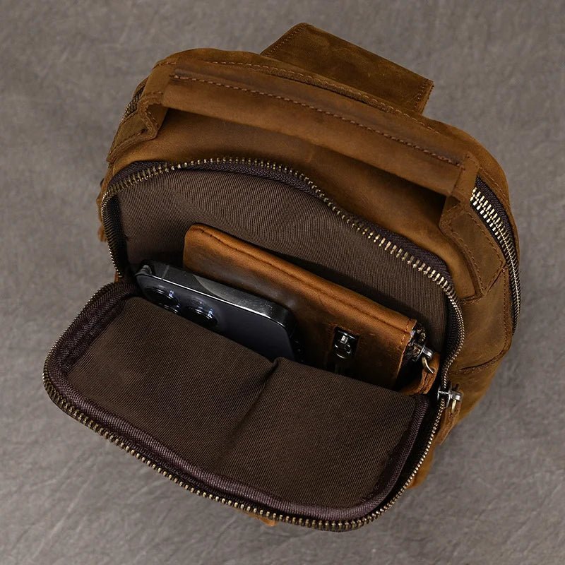 Sacoche Homme Cuir multifonction "Le Dynamo" - Restaur Cuirs