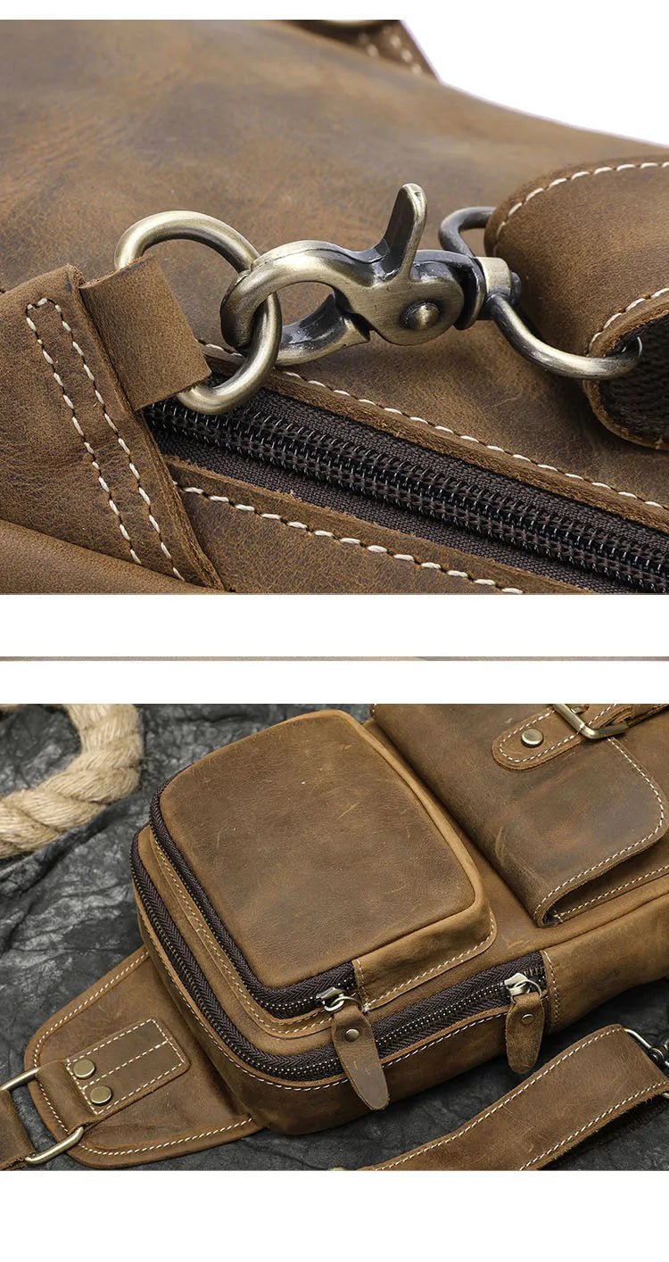 Sacoche Homme Cuir multifonction "Le Dynamo" - Restaur Cuirs