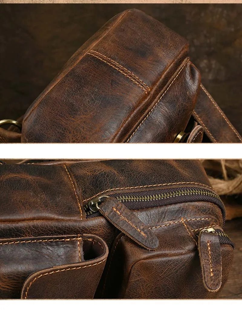 Sacoche Homme Cuir multifonction "Le Dynamo" - Restaur Cuirs