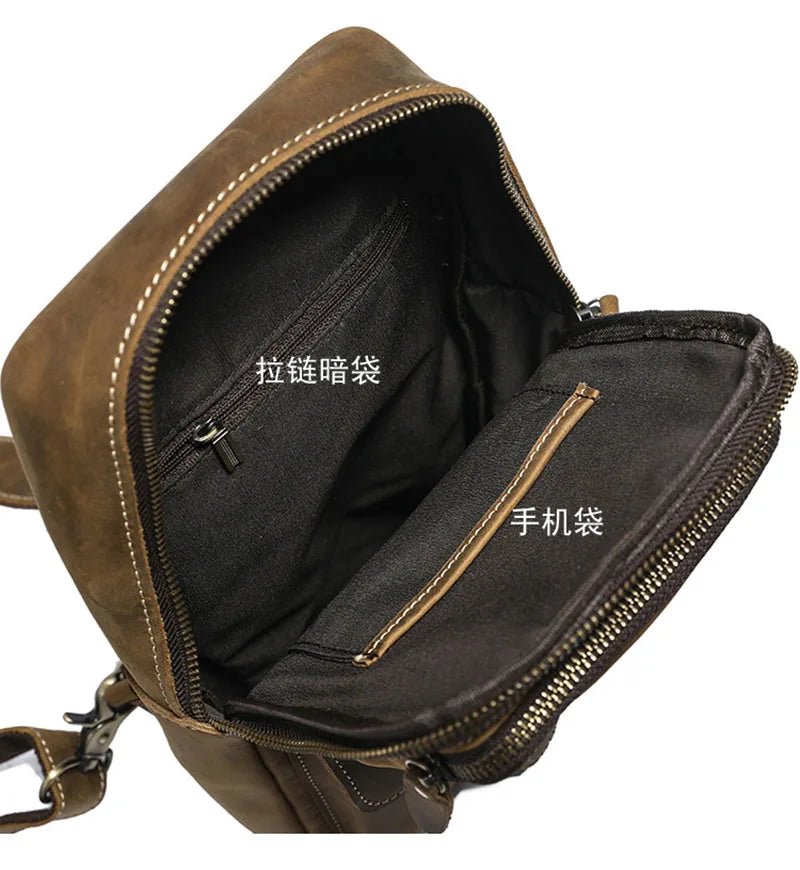 Sacoche Homme Cuir multifonction "Le Dynamo" - Restaur Cuirs
