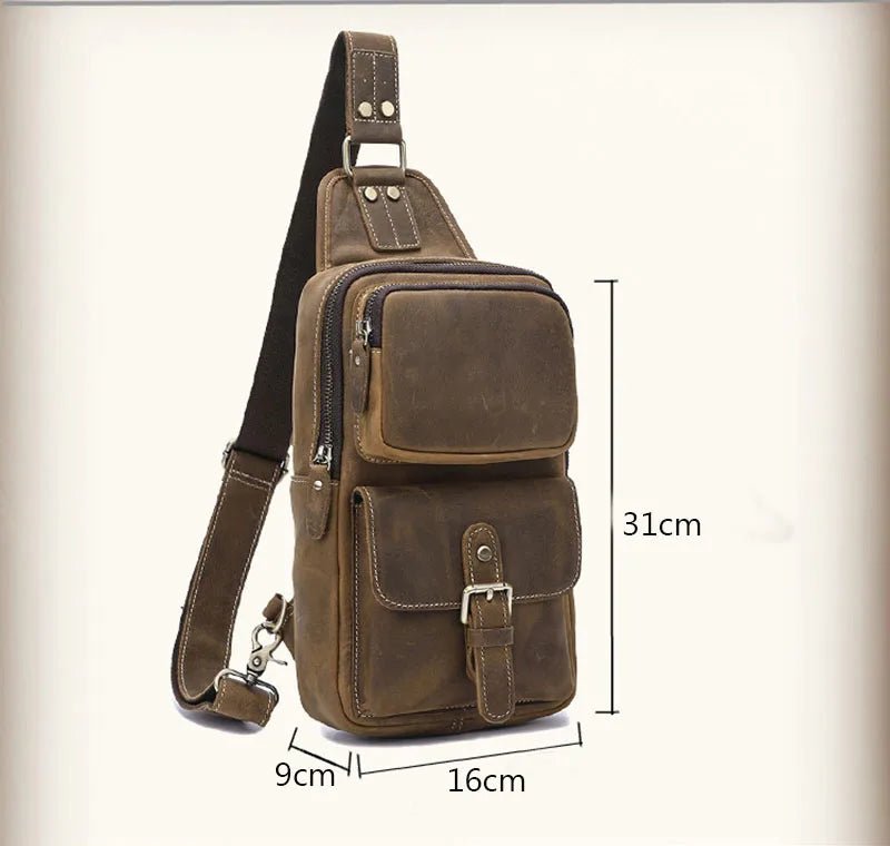 Sacoche Homme Cuir multifonction "Le Dynamo" - Restaur Cuirs