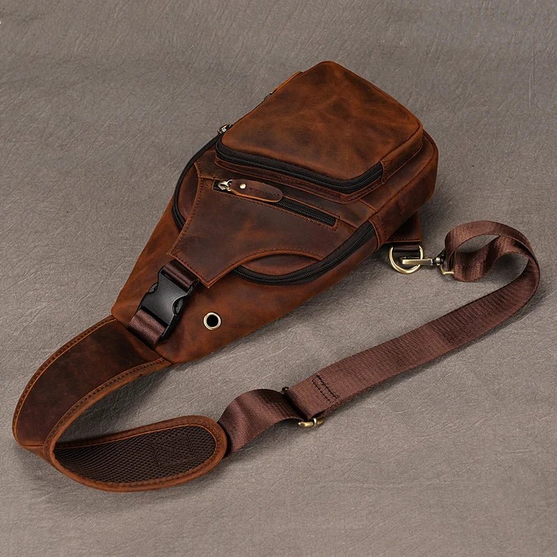 Sacoche Homme Cuir multifonction "Le Dynamo" - Restaur Cuirs