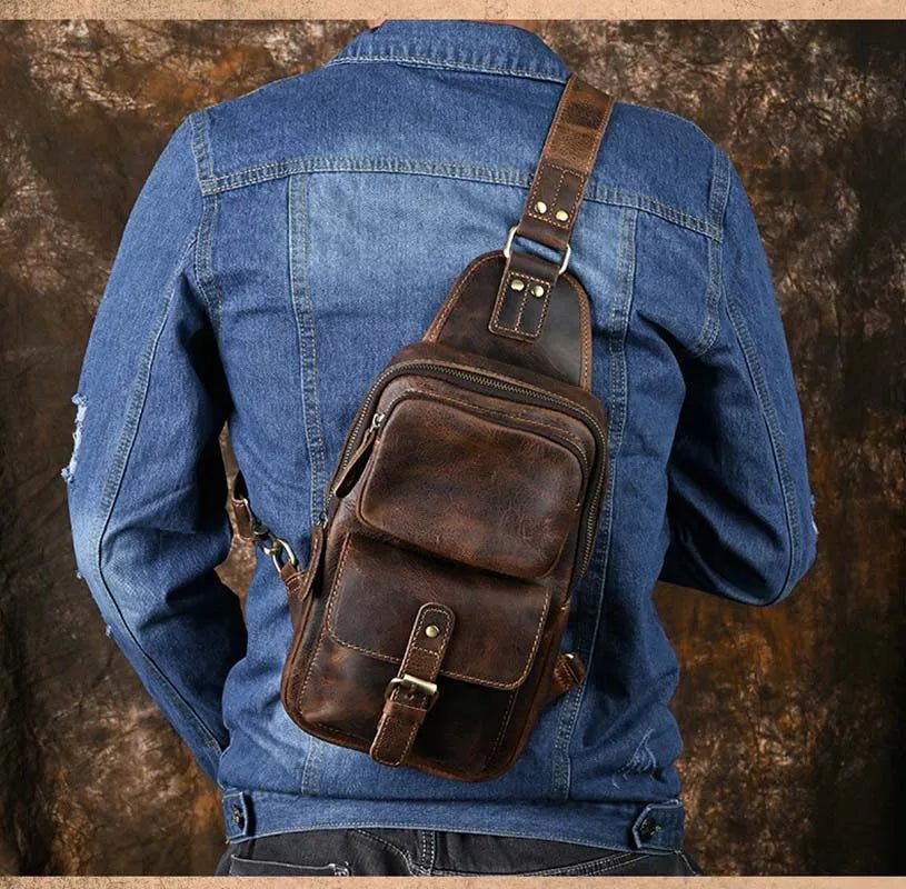 Sacoche Homme Cuir multifonction "Le Dynamo" - Restaur Cuirs
