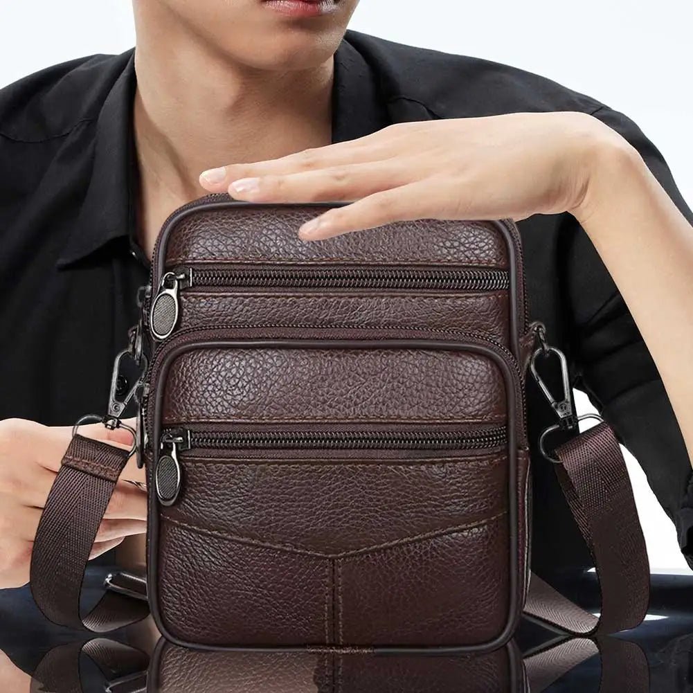 Sacoche Homme Cuir Multifonctionnelle "Le Terrain" - Restaur Cuirs