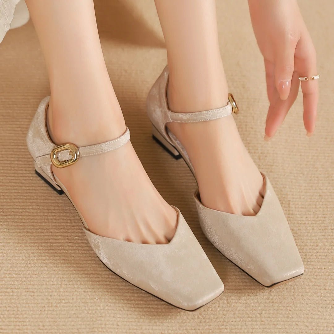 Sandales Femme élégantes à bout carré "La Lumina" - Restaur Cuirs