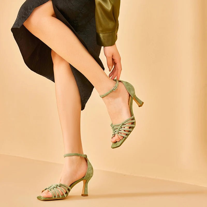 Sandales Femme en cuir à talons hauts "La Fascinante" - Restaur Cuirs
