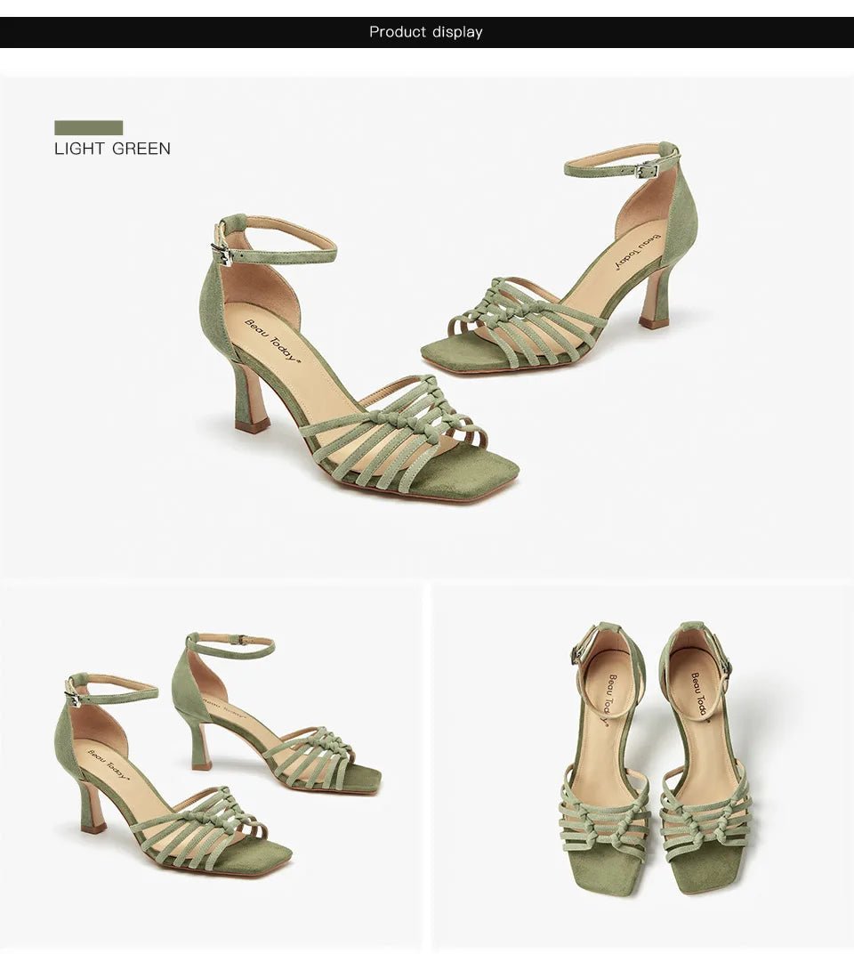 Sandales Femme en cuir à talons hauts "La Fascinante" - Restaur Cuirs