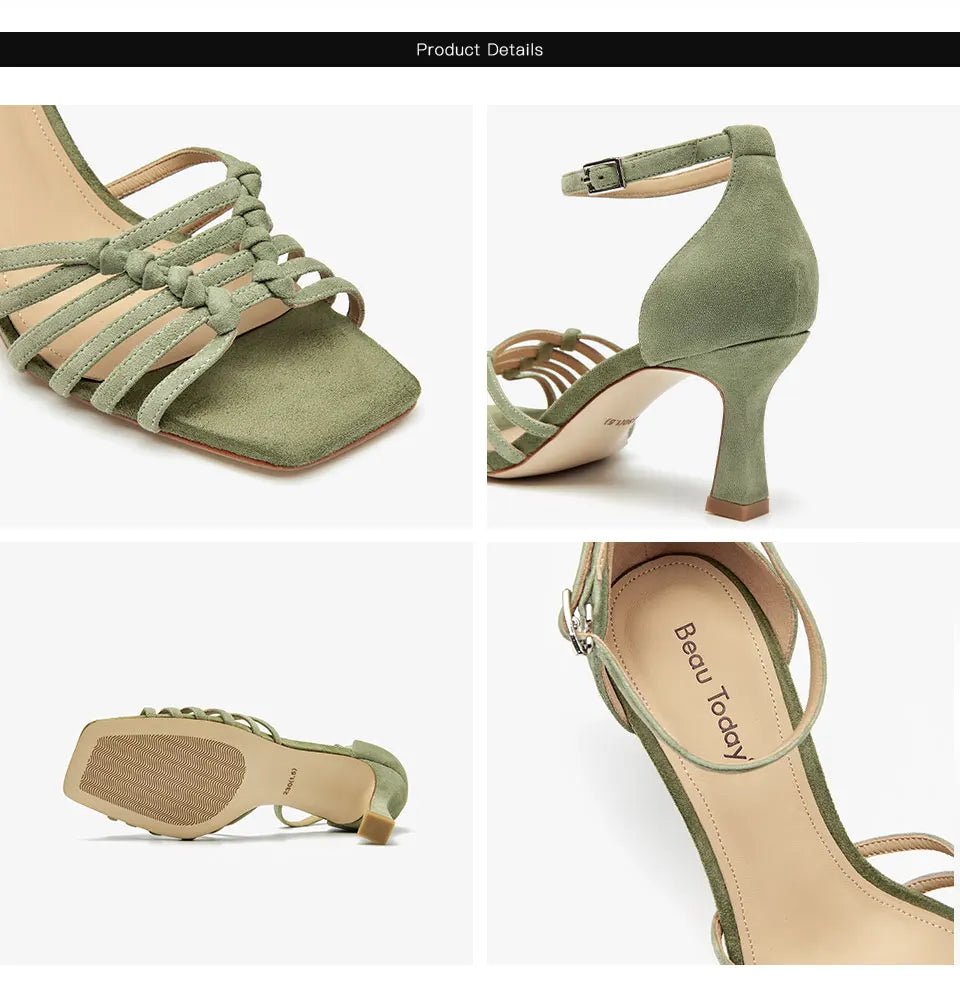 Sandales Femme en cuir à talons hauts "La Fascinante" - Restaur Cuirs