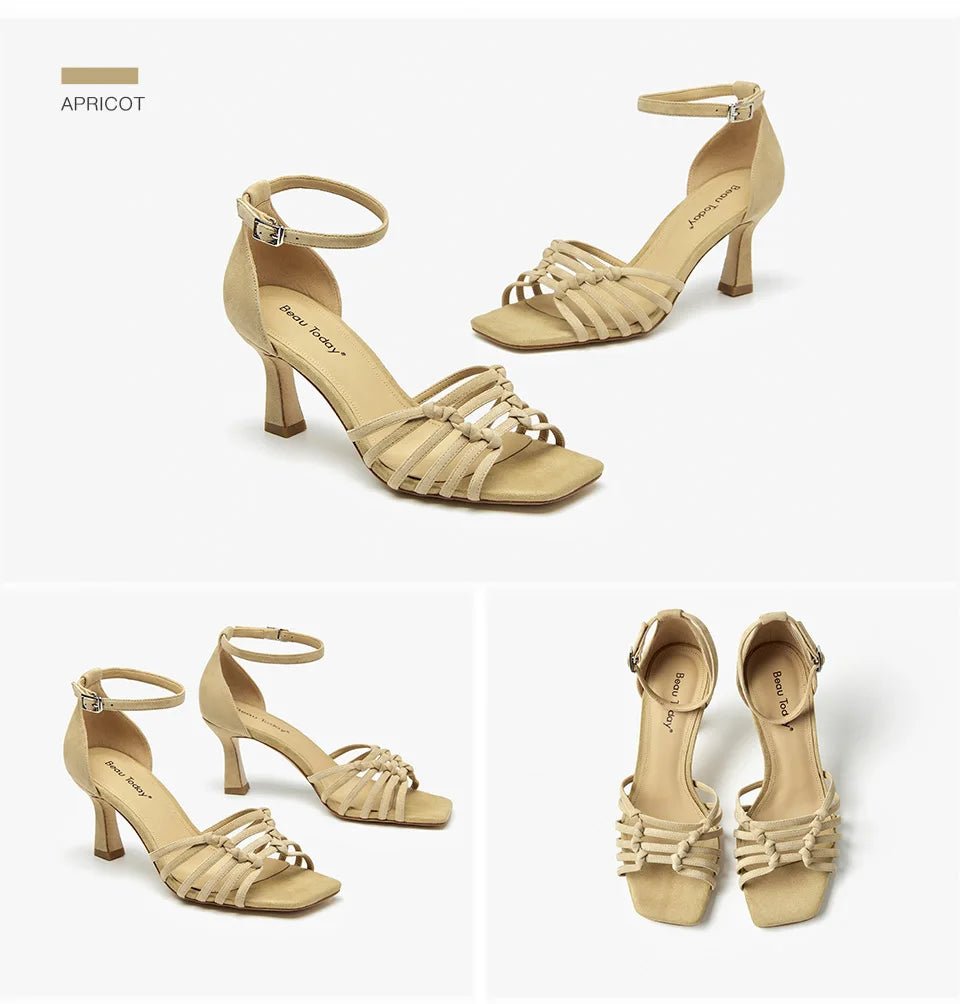 Sandales Femme en cuir à talons hauts "La Fascinante" - Restaur Cuirs