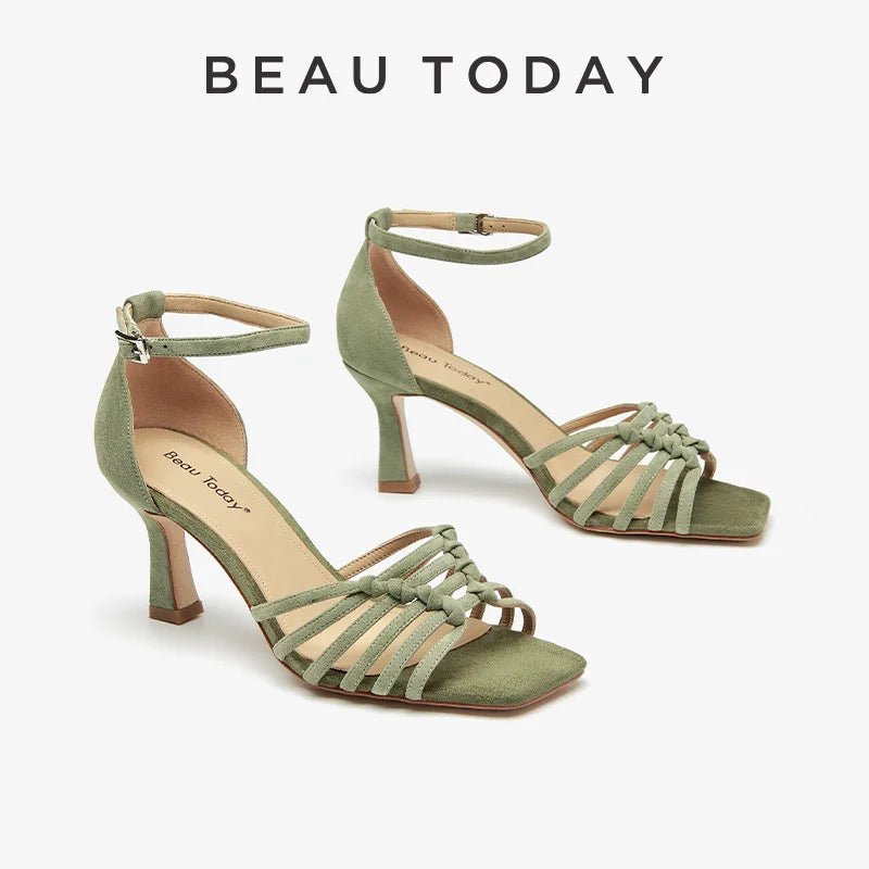 Sandales Femme en cuir à talons hauts "La Fascinante" - Restaur Cuirs