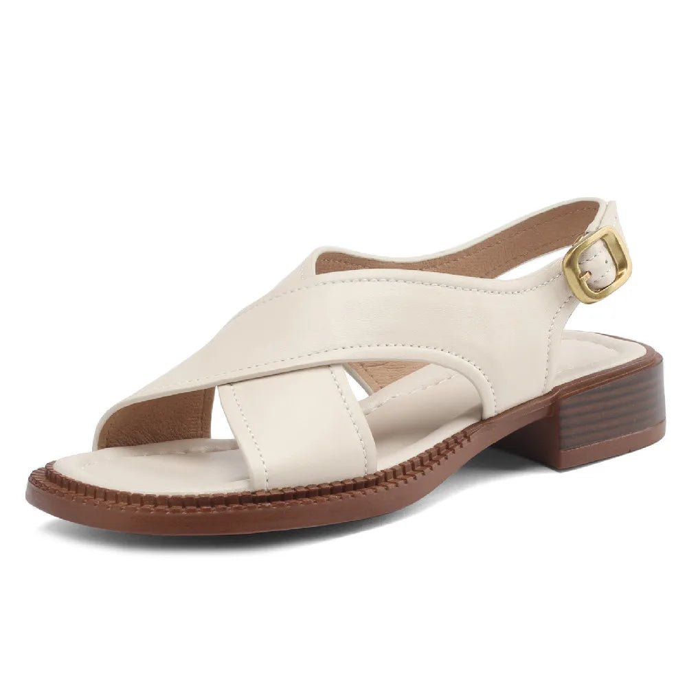 Sandales Femme en Cuir Croisé "La Élisa" - Restaur Cuirs
