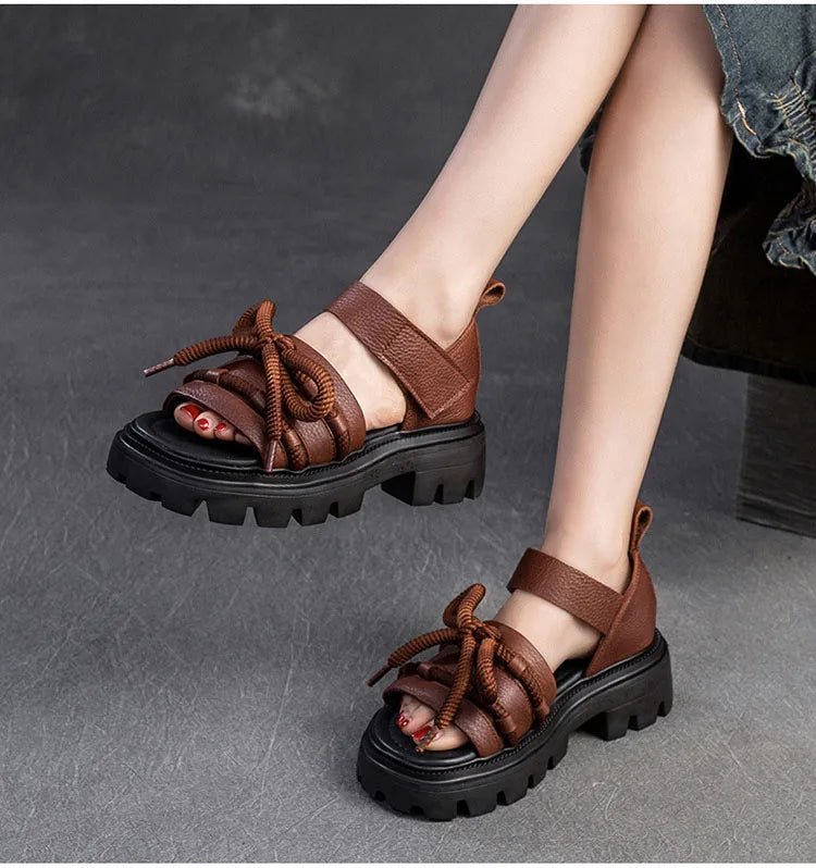 Sandales Femme en Cuir Élégant "La Allégresse" - Restaur Cuirs