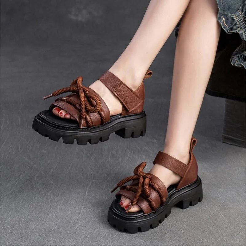 Sandales Femme en Cuir Élégant "La Allégresse" - Restaur Cuirs