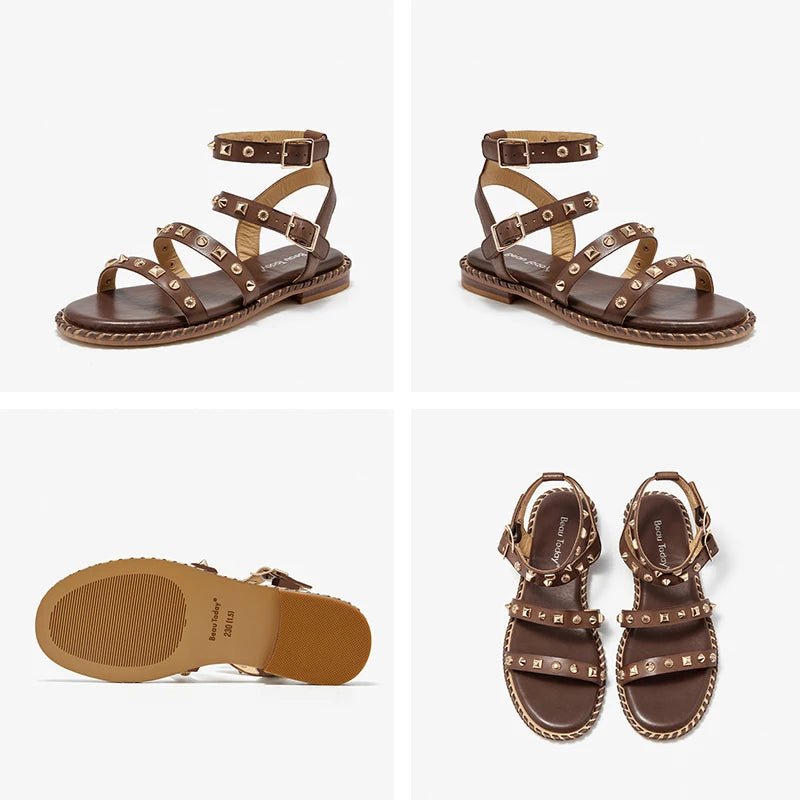 Sandales Femme en Cuir Élégant "La Coquette" - Restaur Cuirs