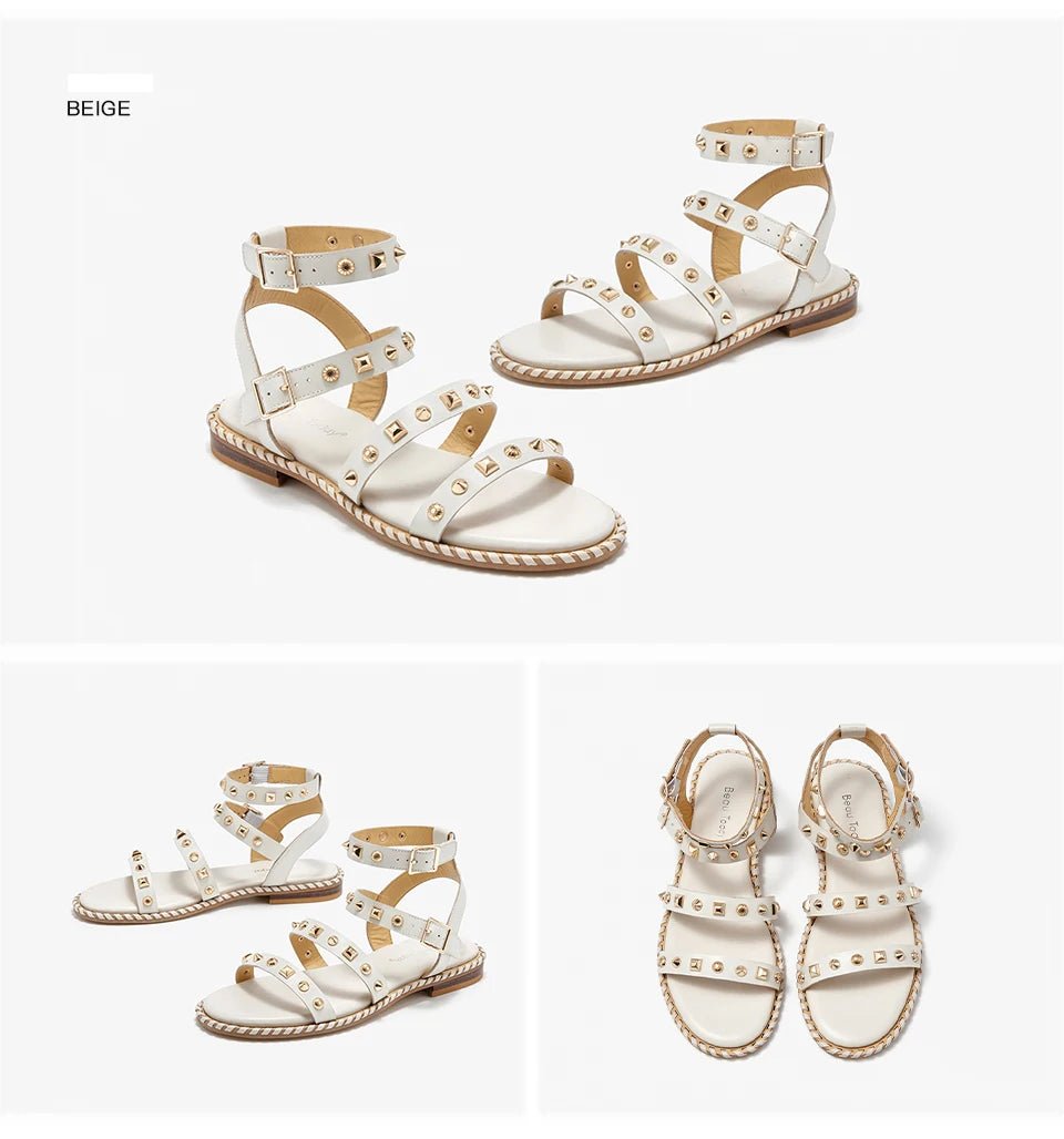 Sandales Femme en Cuir Élégant "La Coquette" - Restaur Cuirs