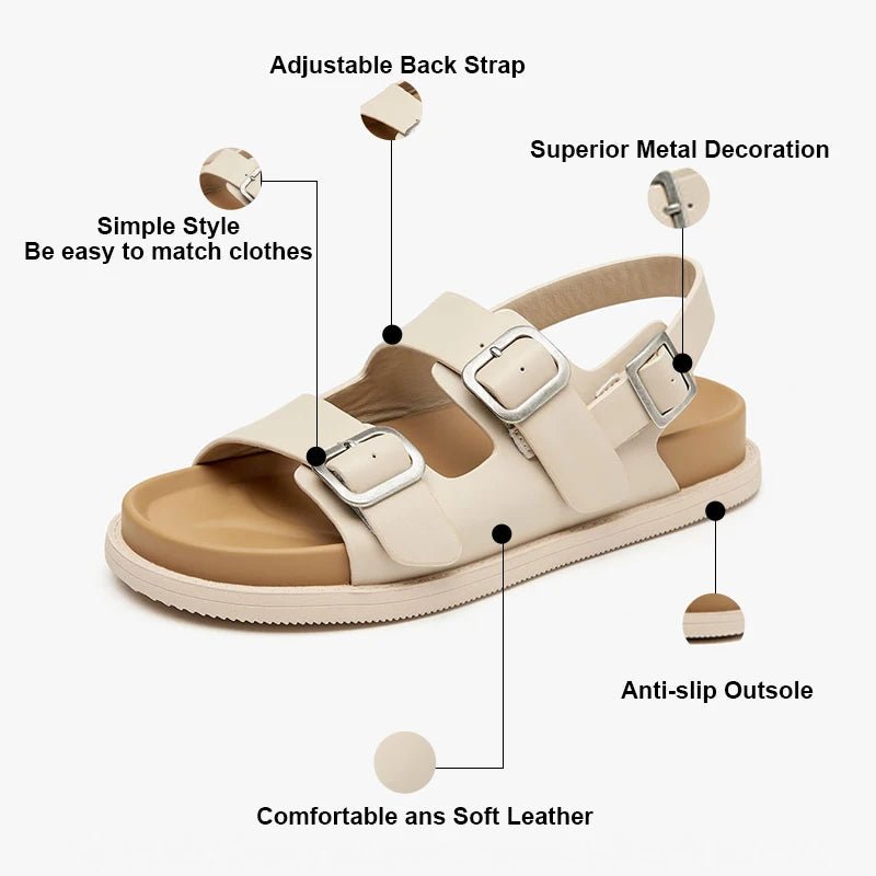 Sandales Femme en cuir élégantes "La Charmante" - Restaur Cuirs