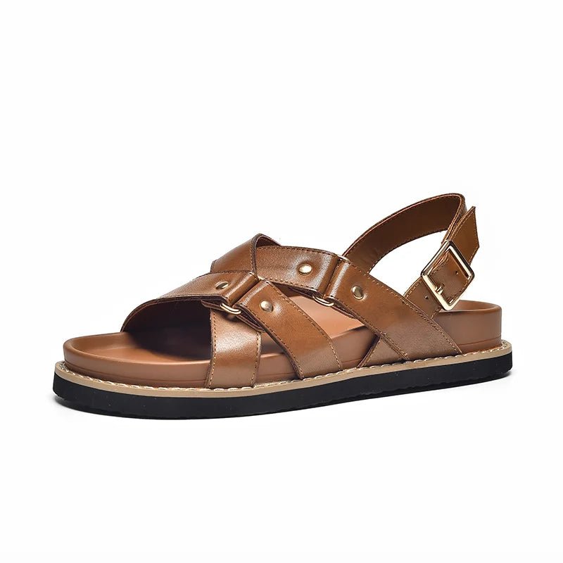Sandales Femme en Cuir Élégantes 'La Promenade' - Restaur Cuirs