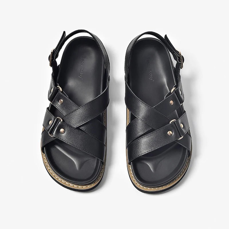 Sandales Femme en Cuir Élégantes 'La Promenade' - Restaur Cuirs