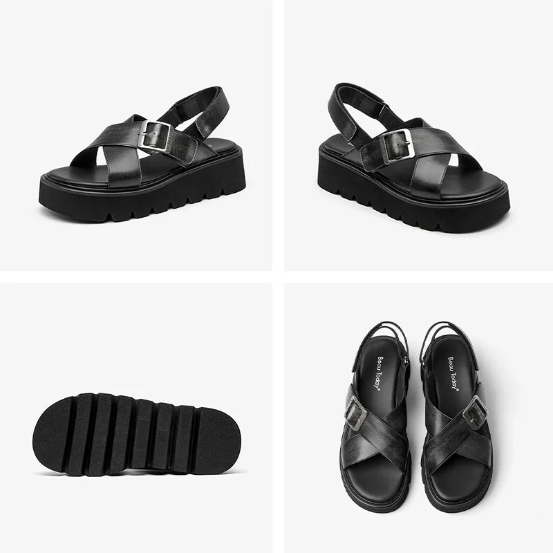 Sandales Femme en Cuir "La Bella" - Restaur Cuirs