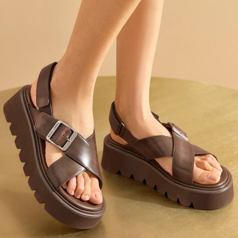Sandales Femme en Cuir "La Bella" - Restaur Cuirs