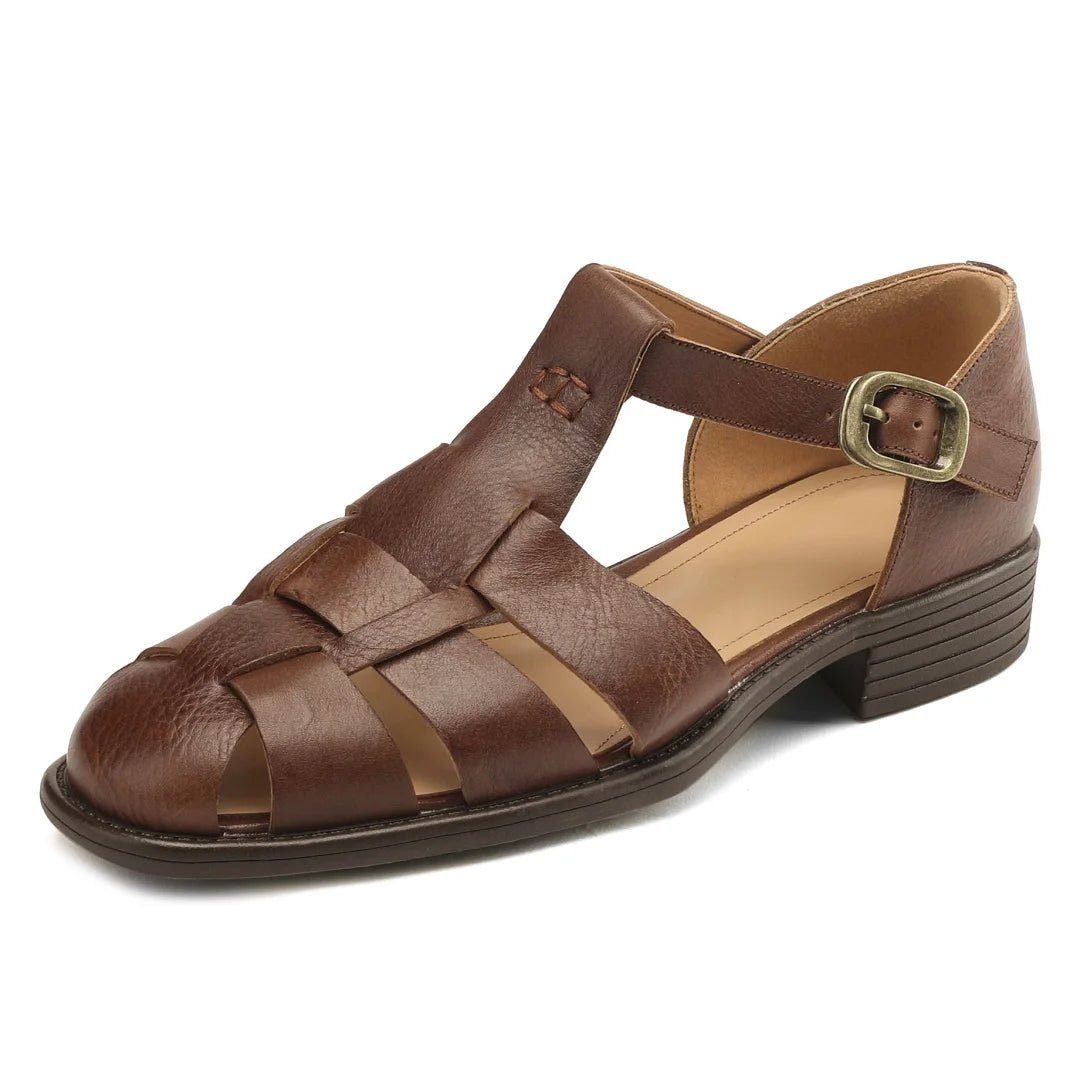Sandales Femme en cuir tressé "La Baladine" - Restaur Cuirs