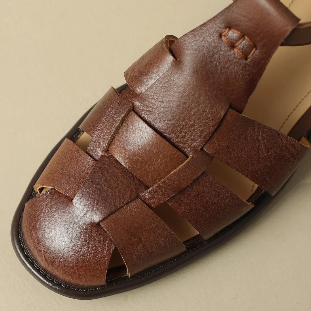 Sandales Femme en cuir tressé "La Baladine" - Restaur Cuirs