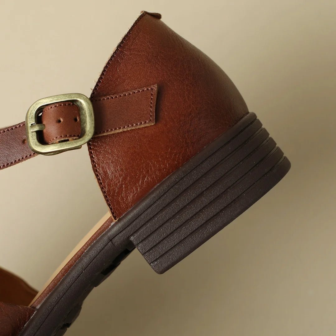 Sandales Femme en cuir tressé "La Baladine" - Restaur Cuirs
