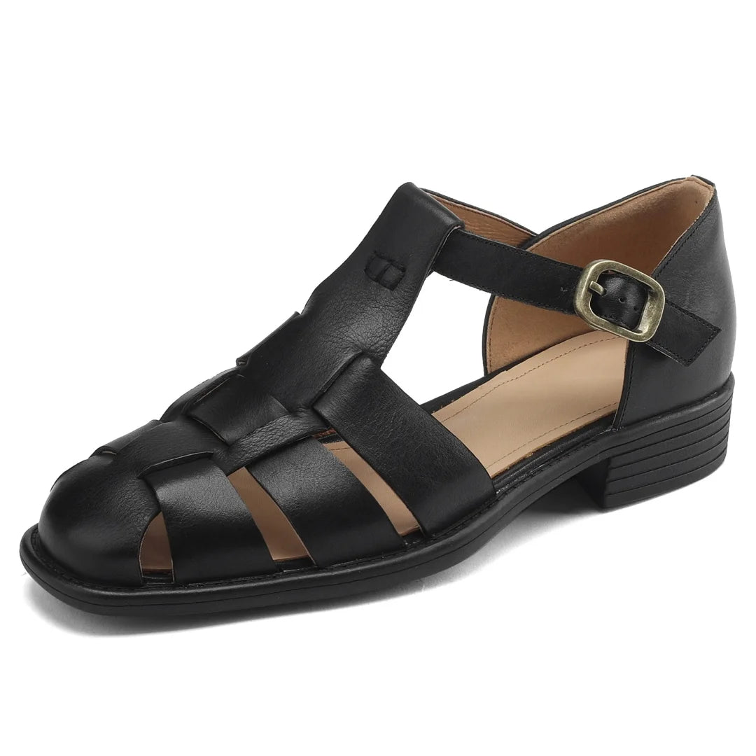 Sandales Femme en cuir tressé "La Baladine" - Restaur Cuirs