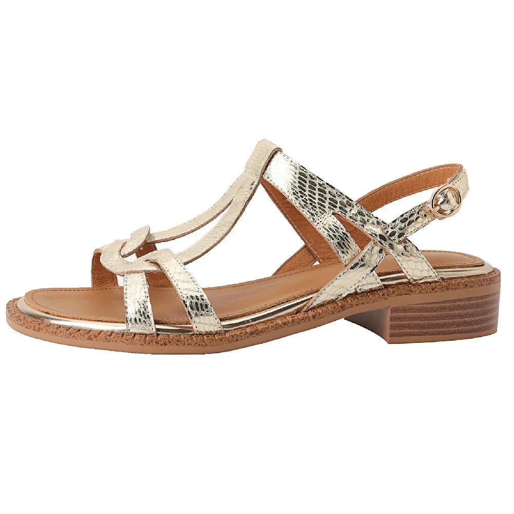 Sandales Femme en cuir tressé "La Douceur Estivale" - Restaur Cuirs